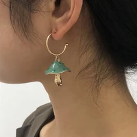 creative design small mushroom oil dripping earrings colorful oil dripping mushroom earrings high sense fashion jewelry earrings