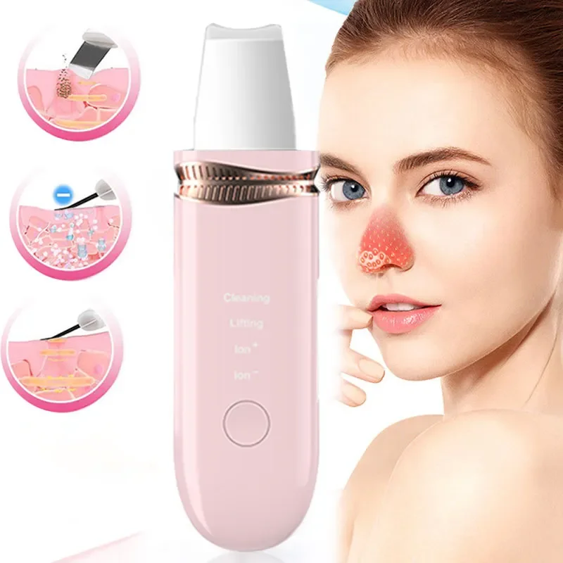 

Wholesale Beauty Products Face Scraper Blackhead Remover Pore Cleaner Facial Lifting Anti Age Ultrasonic Skin Scrubber