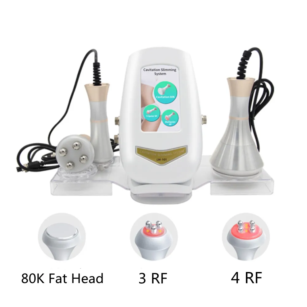 

3 IN 1 80k Cavitation RF Vacuum Machine Weight Loss Fat Burner Skin Tightening Cellulite Remover Body Sculpting Liposuction