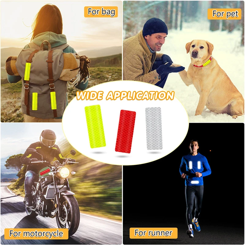 

Reflective Car Door Sticker Safety Opening Warning Reflector Tape Decal Auto Car Accessories Exterior Interior Reflector Sticker