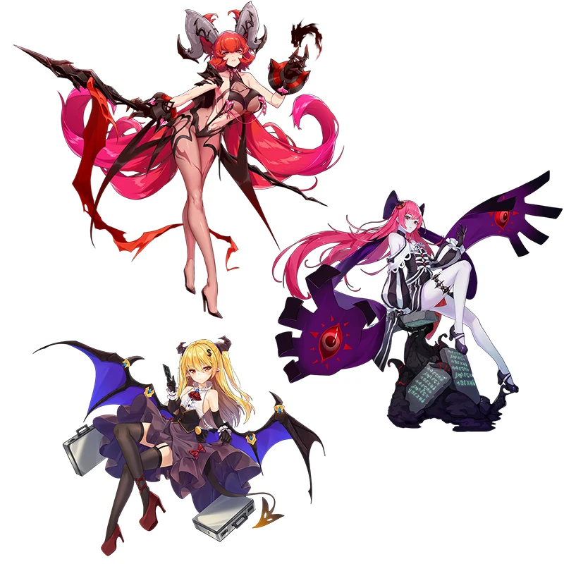 Three Ratels CA58 Ark Order Lovely girls anime stickers for car hood motor laptop room decora Waterproof Decal Vinyl auto Wrap