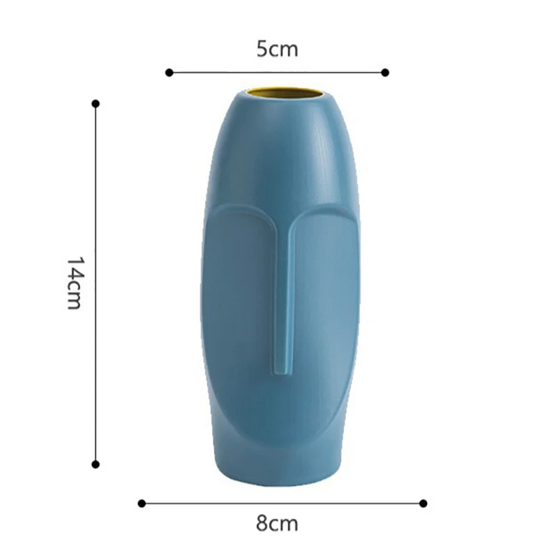 Креативная абстрактная керамическая ваза с человеческим лицом ретро искусство