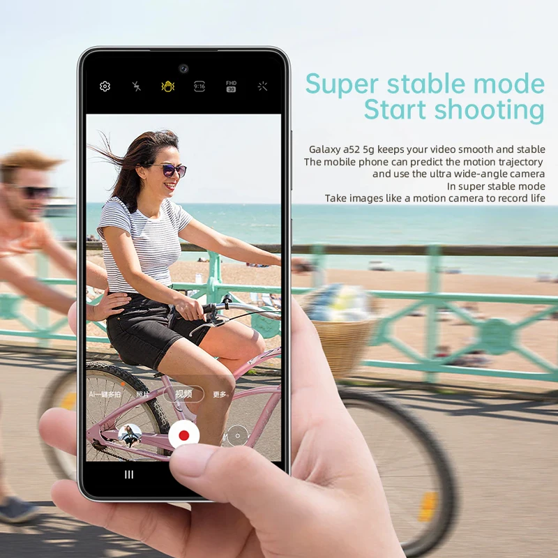 Samsung Galaxy A52 5G A5260 Unlocked Cell Phone 6.5 Inches 6GB RAM 128GB ROM Dual Sim Octa-core 64MP Camera Android Smartphone