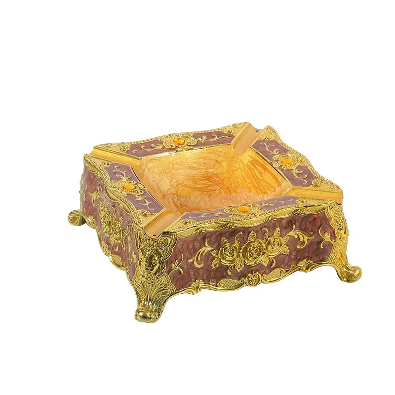 Пепельница квадратная эмалированная ручной работы роскошный изысканный