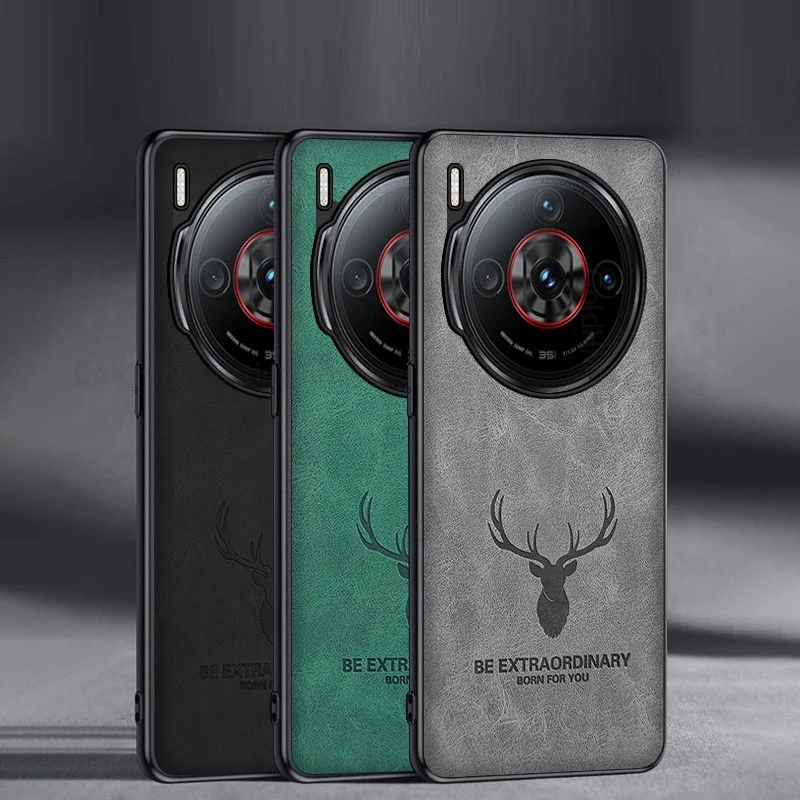 Для ZTE nubia Z60S Pro 3D мультфильм лось голова оленя кожаный чехол для телефона Nubia Z60 Ultra