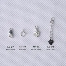 925 Sterling Silver Chain Hook Knot Extend Crystal Jewelry DIY Material Handmade Accessory