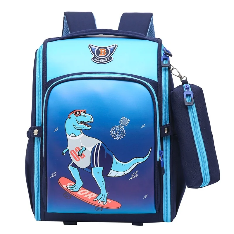 Students British Style Girls Boys Grade 1-6 Cartoon Mermaid Unicorn Dinosaur Fashion Backpacks New Children Cute School Pen Bags