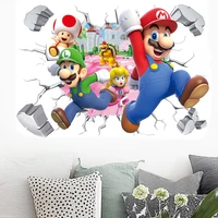 newest hot anime game wall stickers super boys funny 3d vinyl decals mural kids room nursery decoration cartoon poster wallpaper