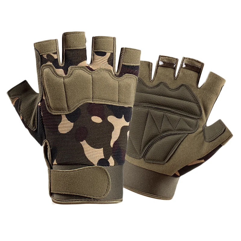 Outdoor Sports Tactical Gloves Men's And Women's Half-finger Non-slip Anti-cutting Riding