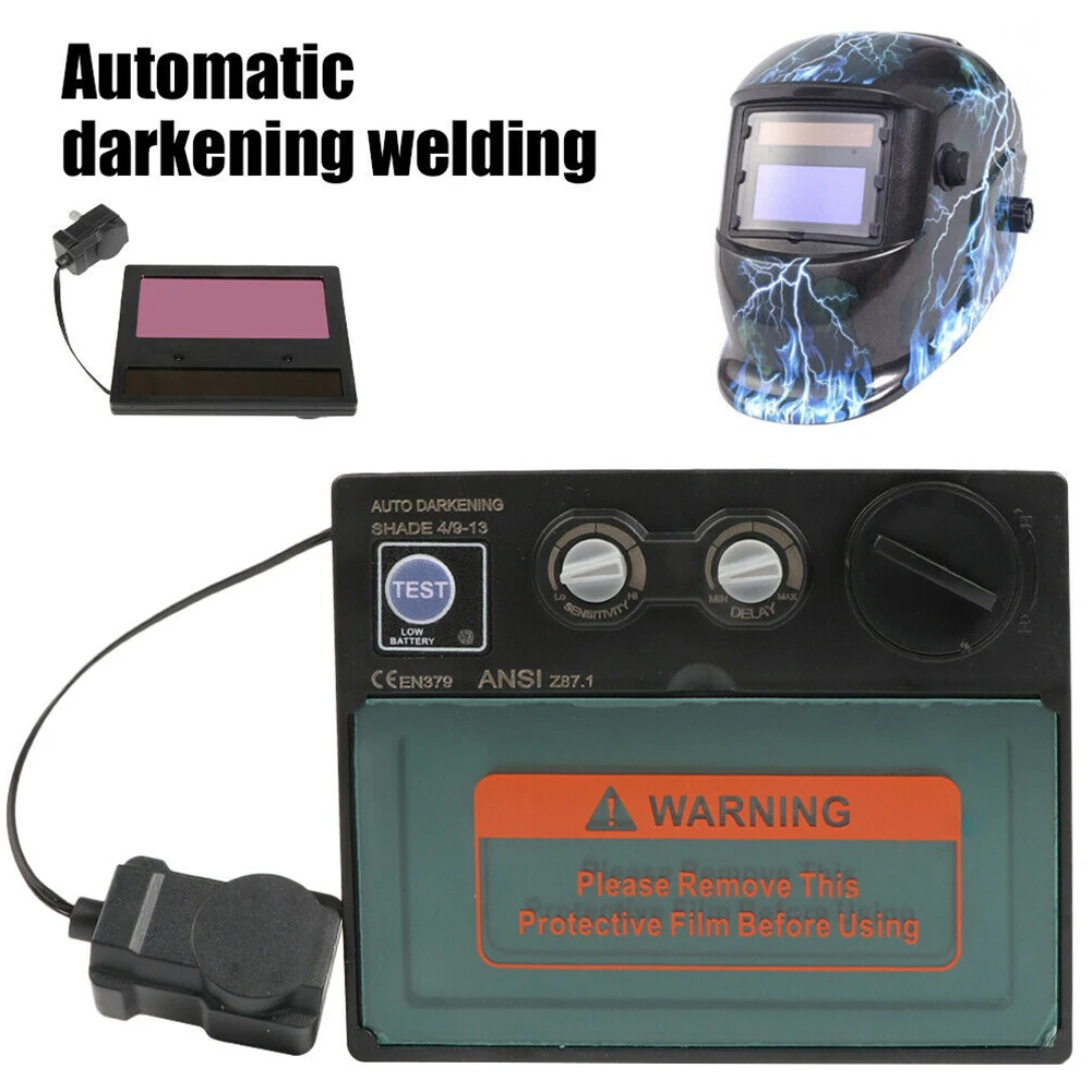 

Solar Auto Dimming Darkening Lens Welding Machine Tool For Helmet Mask Filter DIN15 DIN9~13 PA/PP 110x90x9mm Stepless Control