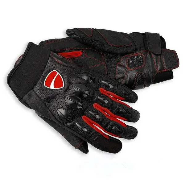 Motorcycle Leather Gloves For Ducati Moto Guantes Motorbike Locomotive Luvas Scooter Enduro Glove ATV UTV Motorcyclist For Men