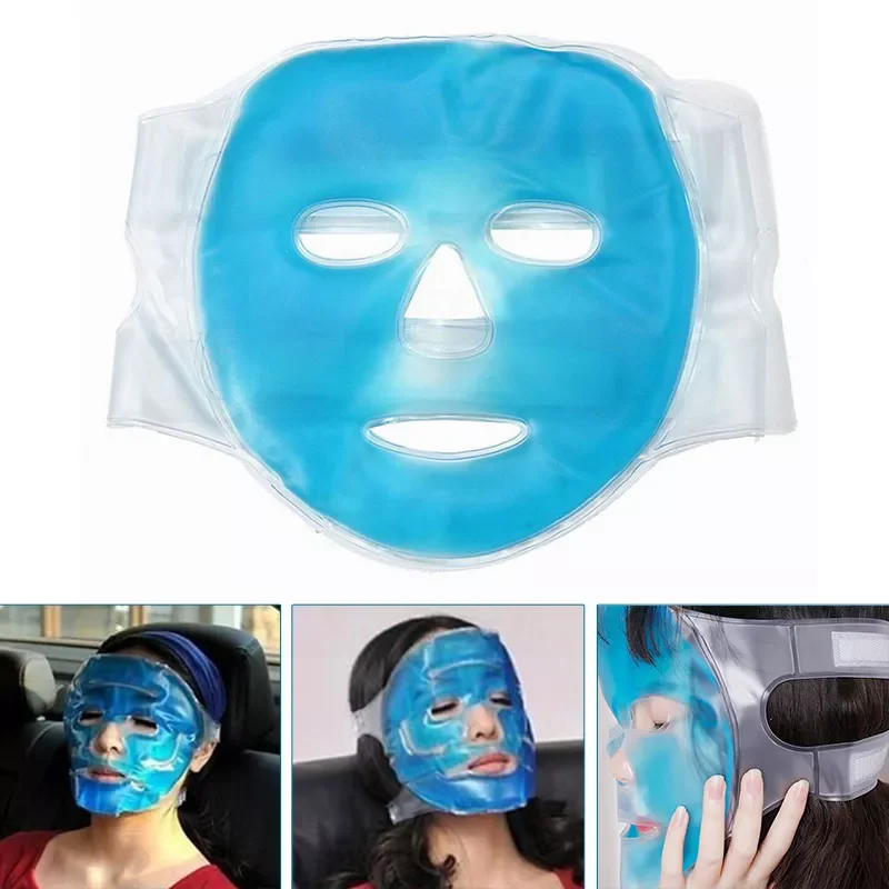 

1pcs Cold Gel Face Mask Blue Full Face Mask Ice Gel Eye Face Mask Fatigue Relief Relaxation Facial Skin Care Tools