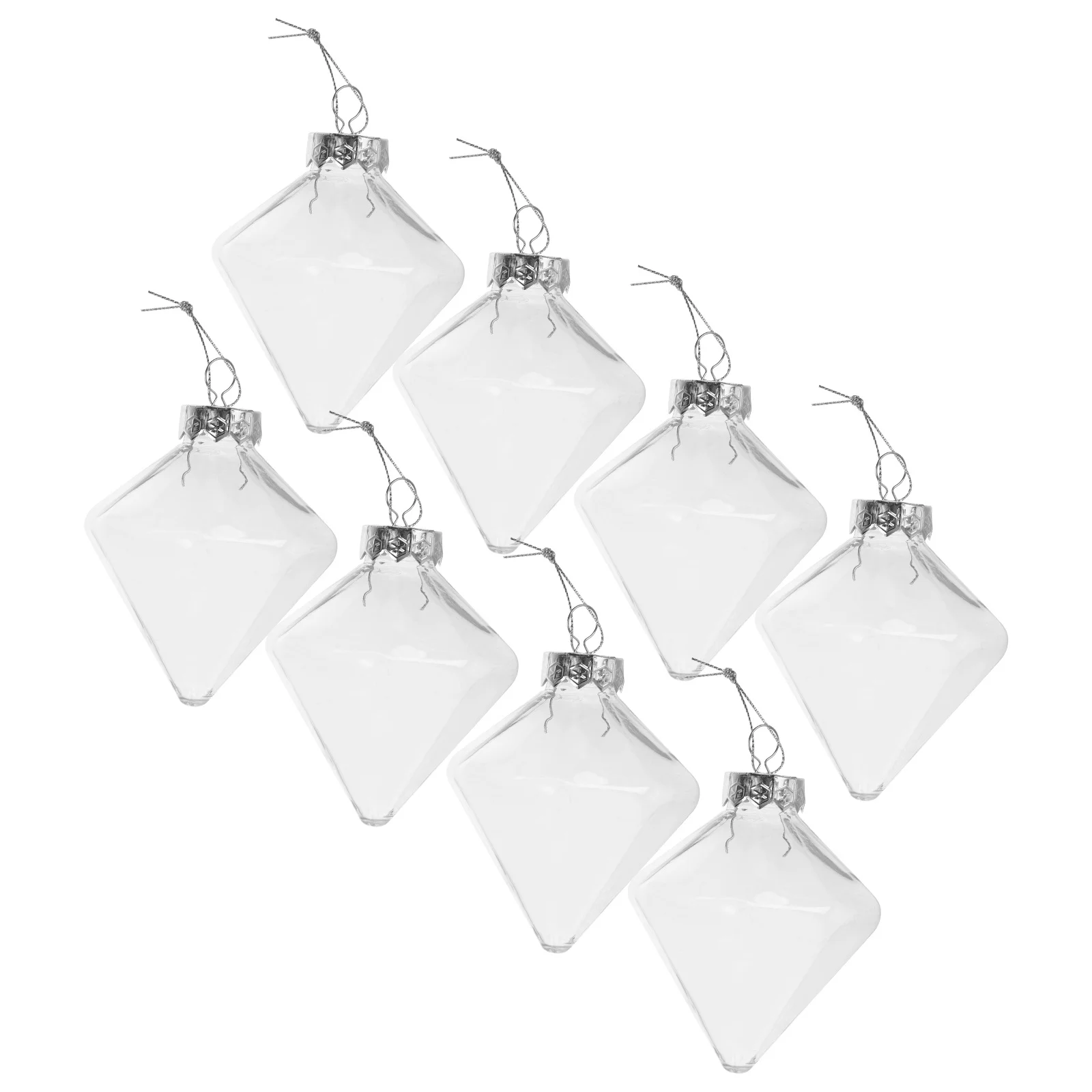 

Пластиковые прозрачные шары для украшения елки 8 шт.