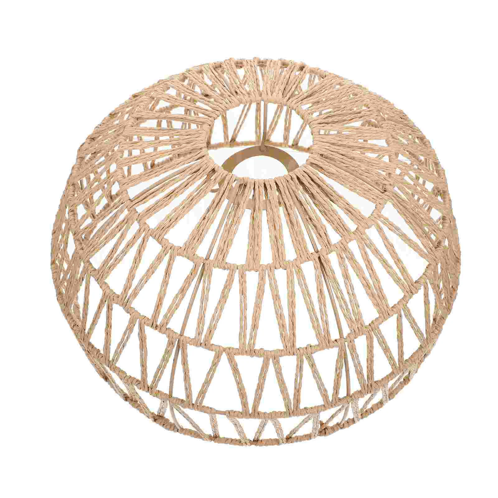 

Lamp Shade Light Lampshade Cover Pendant Rattan Chandelier Wicker Ceiling Bulb Guard Woven Shades Hanging Floor Rustic Farmhouse