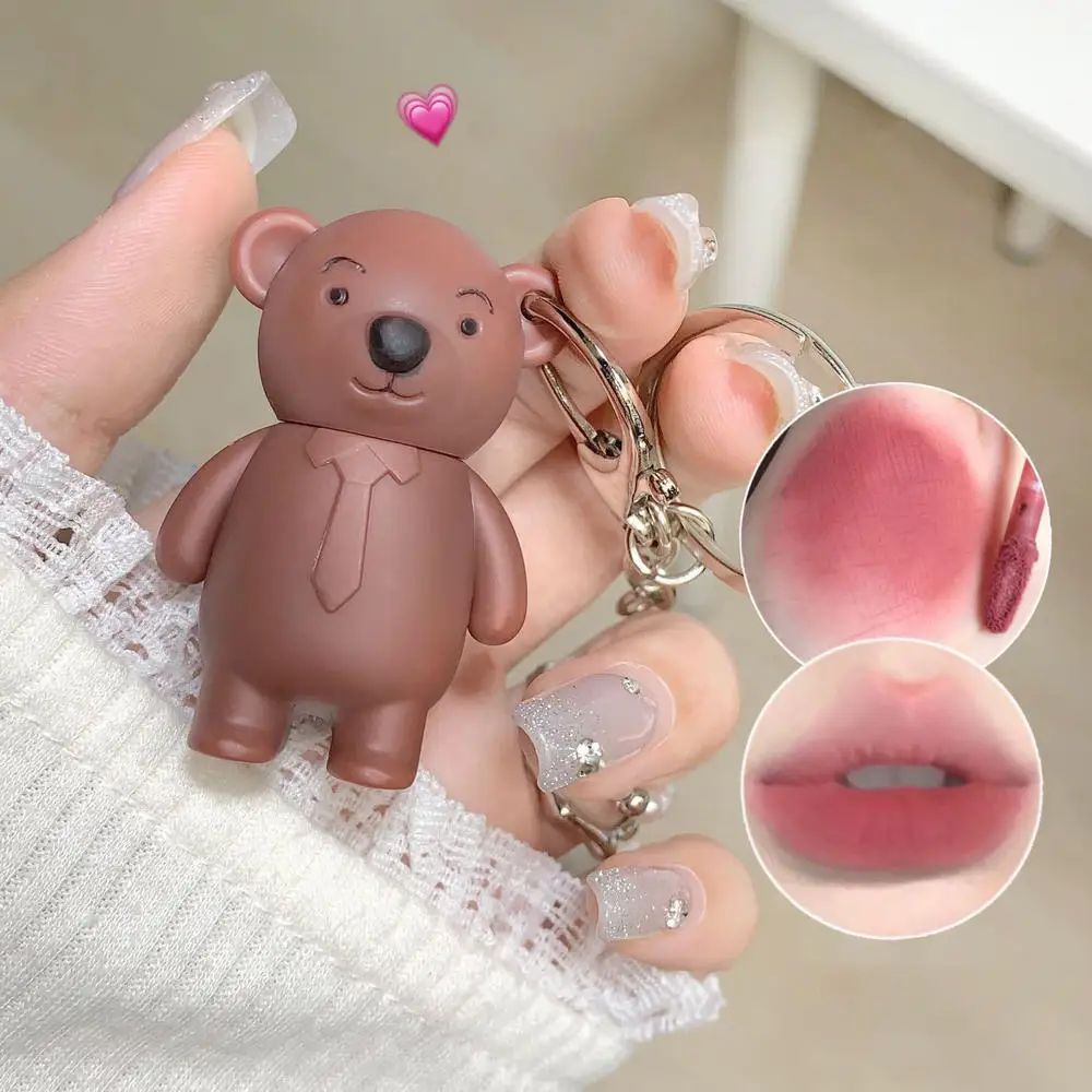 

Cute Bear Velvet Matte Lip Gloss Waterproof Lasting Liquid Lipstick Blush Non-Stick Cup Lip Tint Mud Korean Makeup Cosmetics