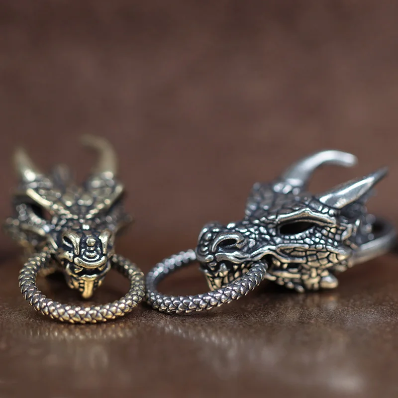 Латунная пряжка с головой дракона EDC уличные тканые браслеты из паракорда сделай