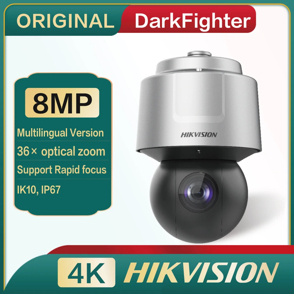 

Hikvision DS-2DF6A836XS-AEL(T2) 6-дюймовый 4K 36X с питанием от DarkFighter Network Speed Dome