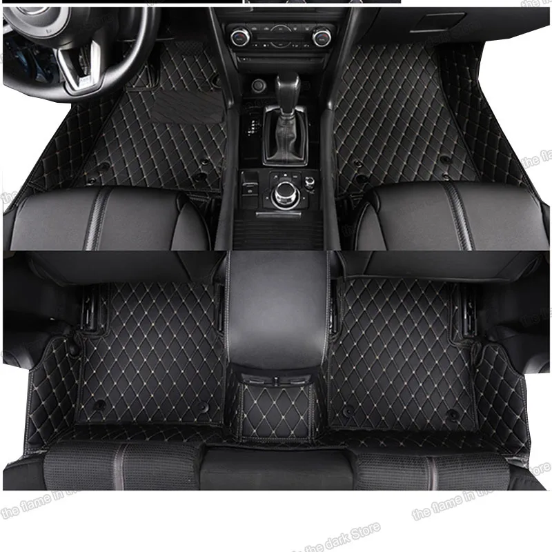 leather car floor mats for mazda 3 mazda3 axela 2013 2014 2015 2016 2017 2018 bm bn accessories auto carpet cover sport styling