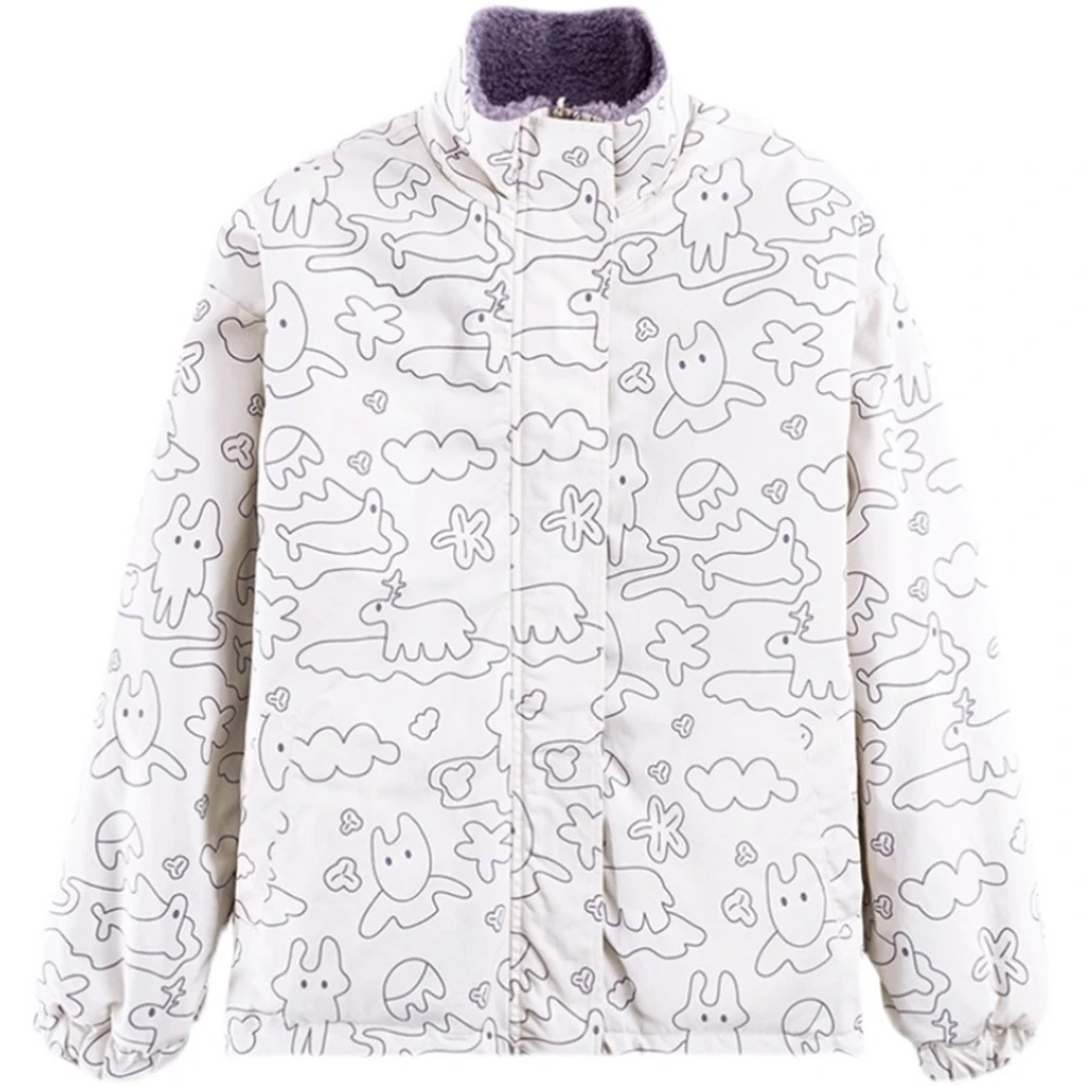 New Loose Japanese Girls In Winter Of 2022 Wear Cotton Padded Jacket On Both Sides, And Women Are Retro To Hong Kong