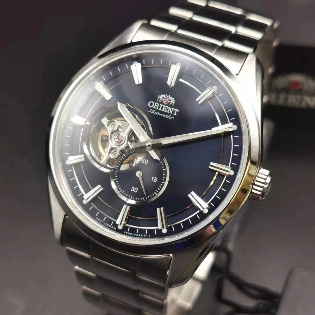 

Автоматические механические часы с двойным львом в восточном стиле, мужские часы, водонепроницаемые деловые часы синего цвета в японском стиле