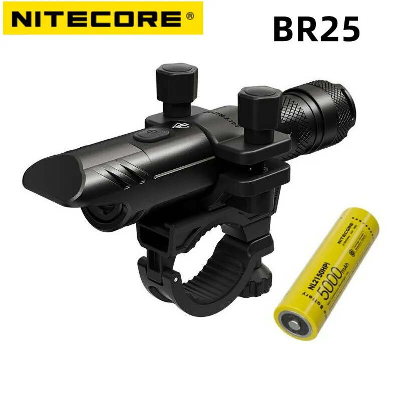 Nitecore BR25 Flashlight Rechargeable Bike/ Bicycle Front Light High Performance SST-40-W 1400 Lumens nl2150R battery USB-C Port