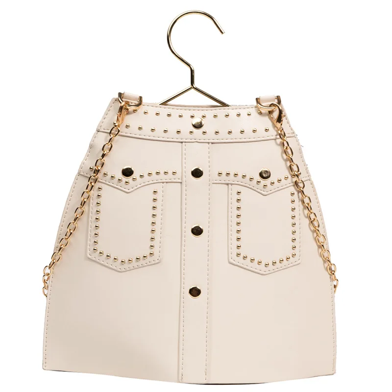 

2022 Funny Simulation Clothes Support Short Skirt Rivet Shoulder Bag Women's Fashion Creative Crossbody Bags Personalized Gifts