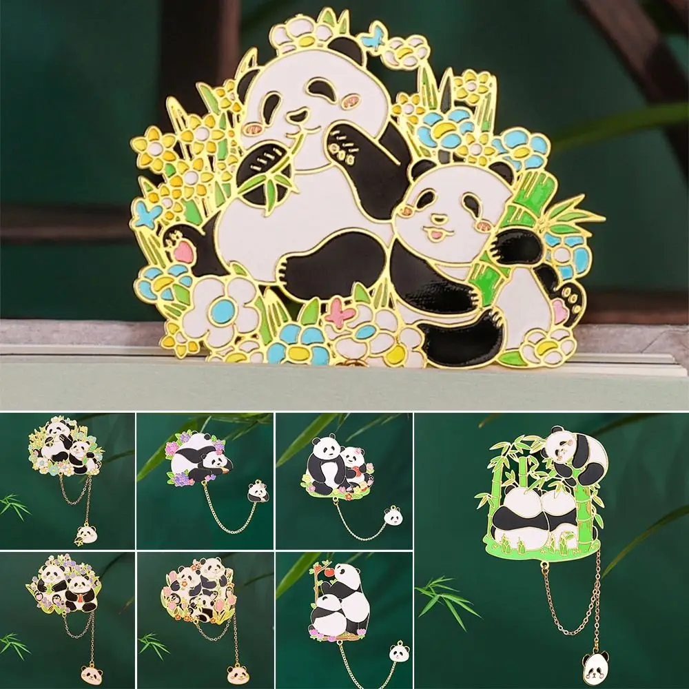 

Panda Shaped Hollow Bookmark Chinese Style With Tassel Pendant Pagination Mark Metal Hollow Book Page Markers Students