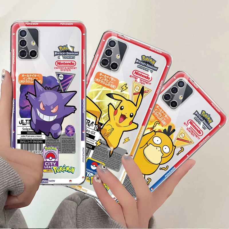 

For Samsung Galaxy A51 A12 A21s A52 A32 4G A53 A13 5G A33 A31 A22 A72 A73 A23 A71 A52s Capa Case Pokemon Anime Japan Game Gengar