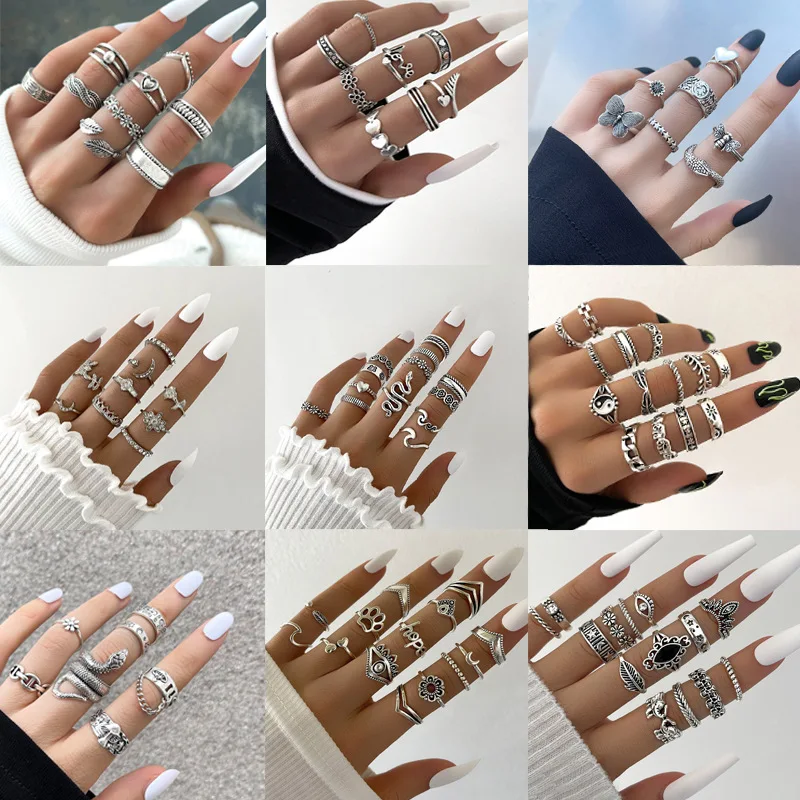 Комплект из кольца и в виде змеи бабочки | Украшения аксессуары