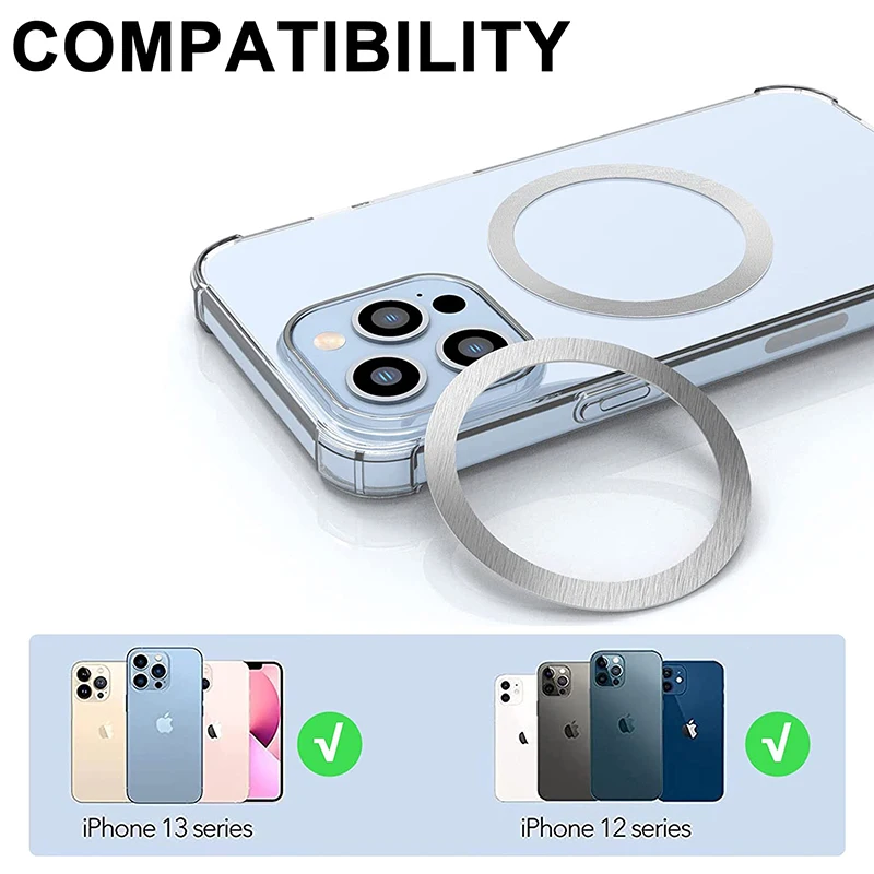 magnet ring for iphone 13 pro max case 12 mini 11 x xr xs case sticker magnetic phone car holder wireless charging accessories free global shipping