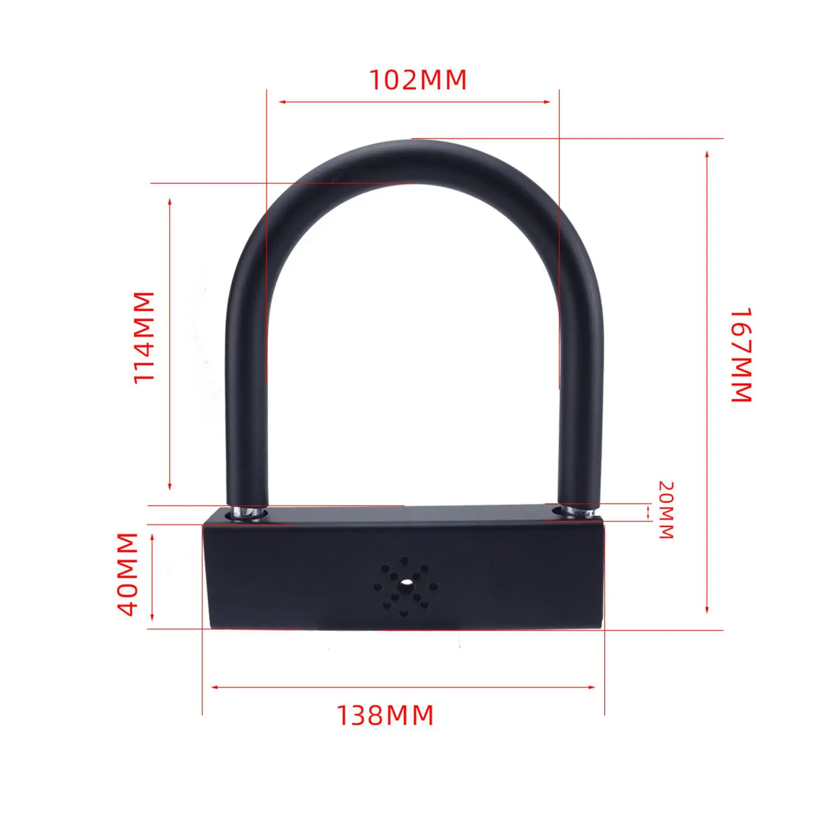 U-образный замок с сигнализацией Велоспорт Мотоцикл Езда на велосипеде Ворота
