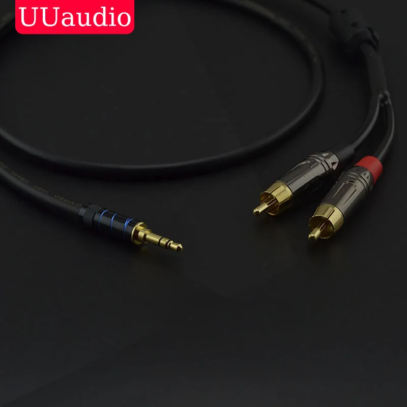 HIFI 3 5 мм до 2 RCA стерео DIY аудио кабель для Mp3 AMP DAC
