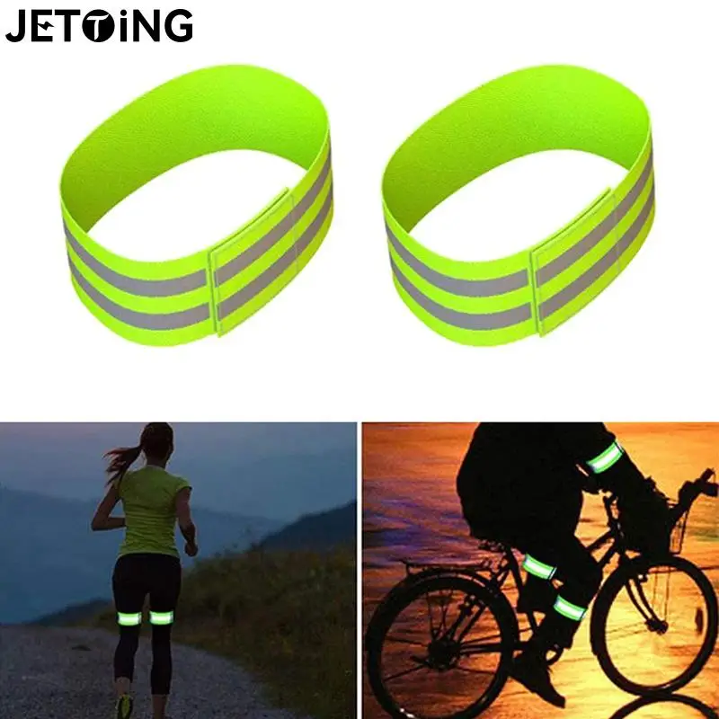 

Reflective Bands Elasticated Armband Warning Wristband Ankle Hand Leg Bind Straps Night Sport Jogging Cycling Safety Alert Tape