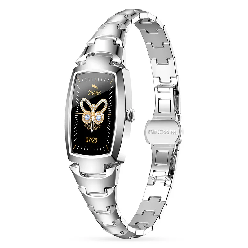 

H8 Pro Ladies Heart Rate Blood Pressure Monitoring Fitness Smart Bracelet Smart Watch Health Blood Pressure/Pedometer Bluetooth
