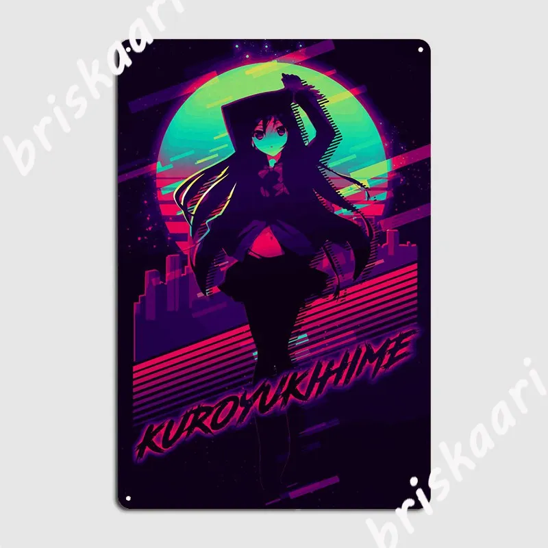 

Металлический знак Kuroyukihime, таблички для клувечерние, дизайн бара, пещера, жестяной плакат