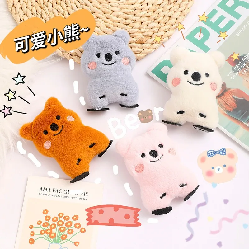 

New cute plush bear brooch girl heart Japanese style cartoon shoes bag bag pendant decorative accessories