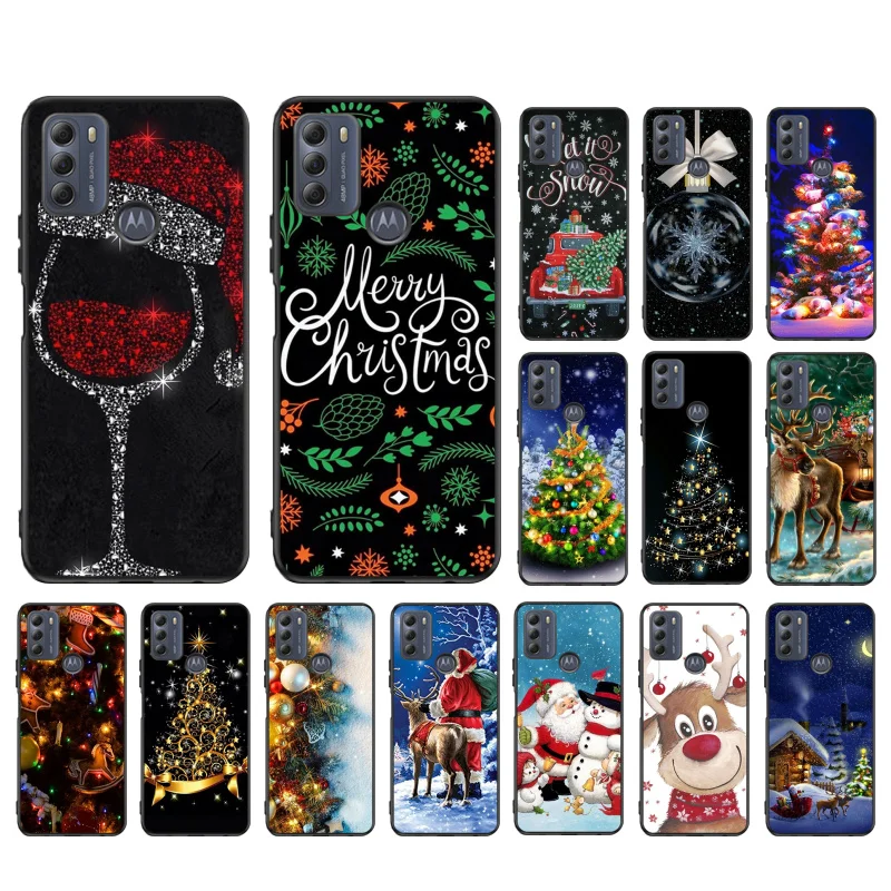 

Christmas Santa Tree Deer Light Phone Case for Motorola Moto G 5G G50 G30 G10 G60 G Pure G Stylus G40 Fusion G Play G Power