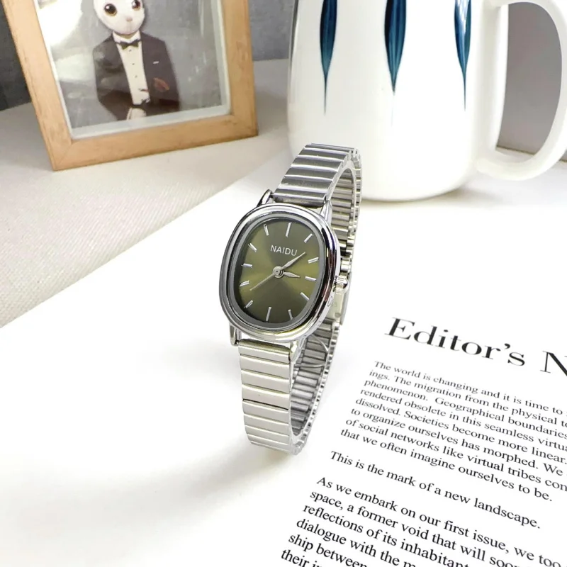 Эллиптические часы со стальной проволокой шкала для ногтей цепочка из сплава