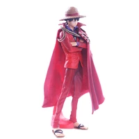 one piece gk red cloak luffy anime action figure model 25cm pvc statue collection toys for children desktop decoration figma