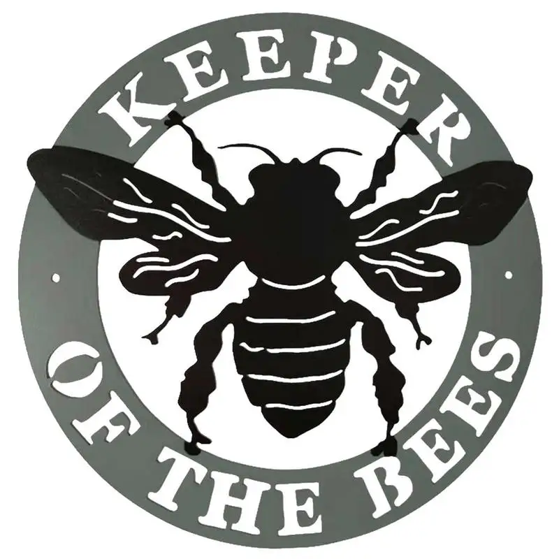 

Уличный металлический садовый декор Bee Keeper, подвеска для украшения сада, фермы, пчелы, круглое украшение