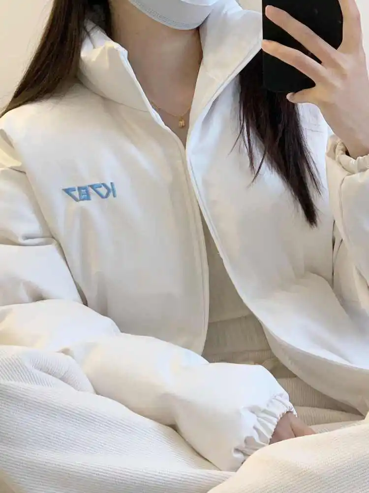 2023 New Women Three Smell Fish Fish Korean Drama PU Leather Coat Cotton-Padded Jacket Female Winter Thicken Thermal Loose