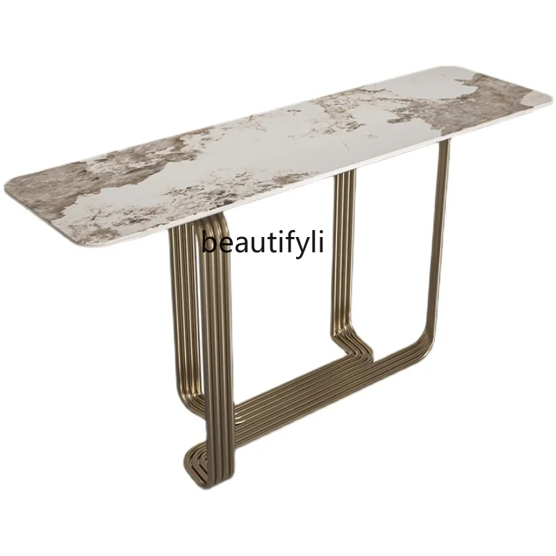 

zq Entrance Cabinet New Chinese Side View Decorative Table Marble Hallway Table Light Luxury Home Entry Several Simple Modern