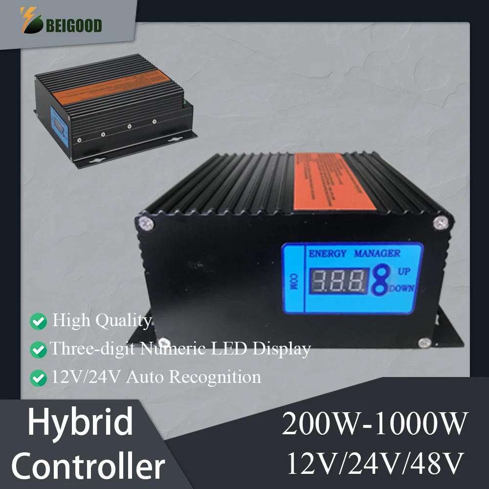 

New Arrival LED Display MPPT 12V 24V 48V 200W-1000W Wind Solar Hybrid Boost Controller For Wind Generator Home Use