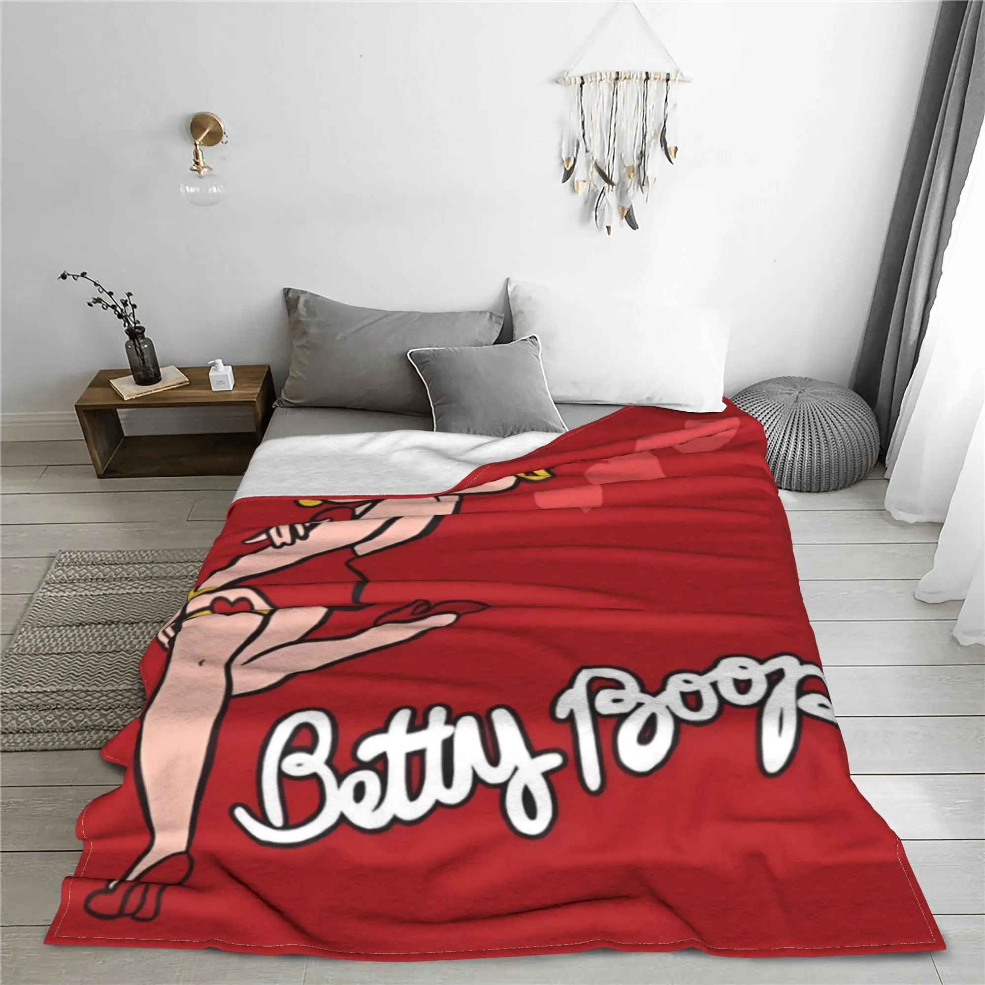 Вязаные одеяла B-Betty с героями мультфильмов B-Boop Love флисовое ультра-мягкое одеяло