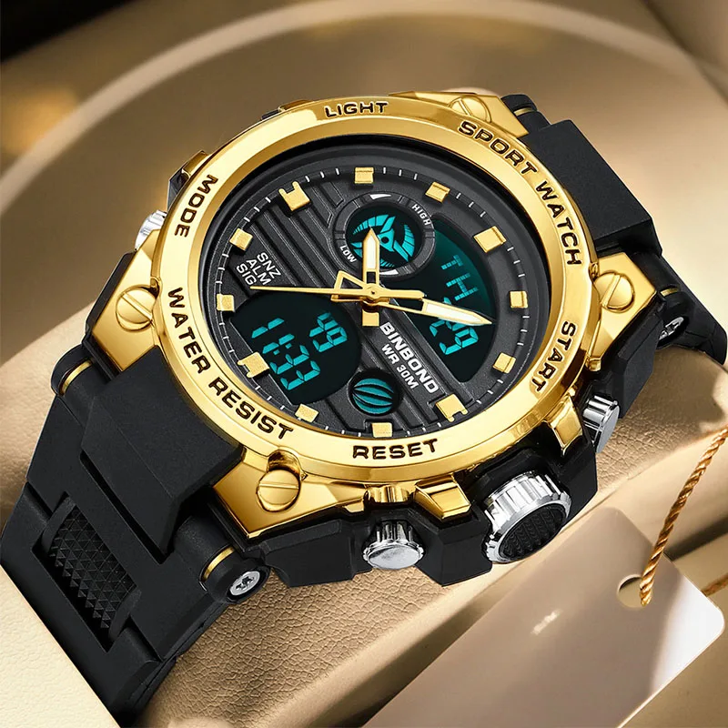 

Mens Watch Military Water Resistant Sport Watches Army Big Dial Led Digital Wristwatches Stopwatches for Male