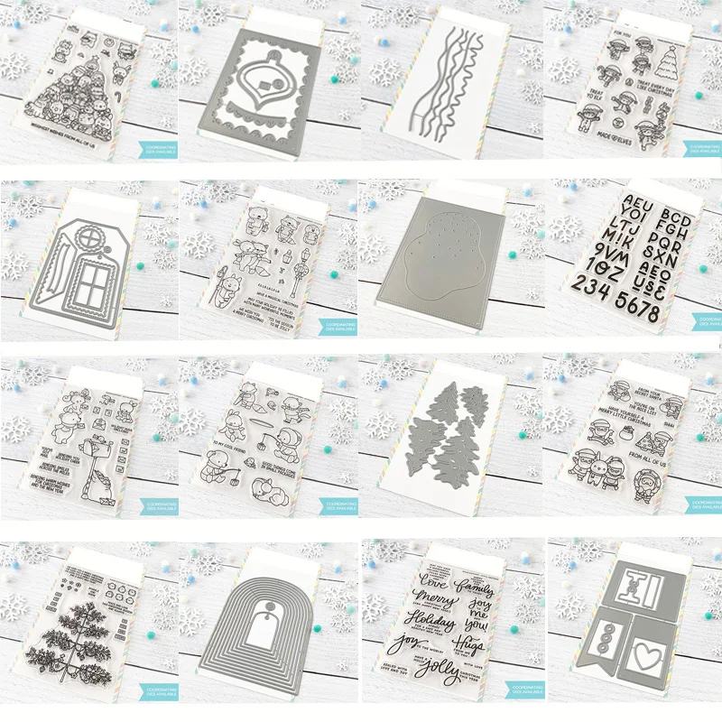 

2023 New Christmas Holiday Animal Mermaid Campfire Companion Cutting Dies and Stamps For Scrapbook Paper Making Cards