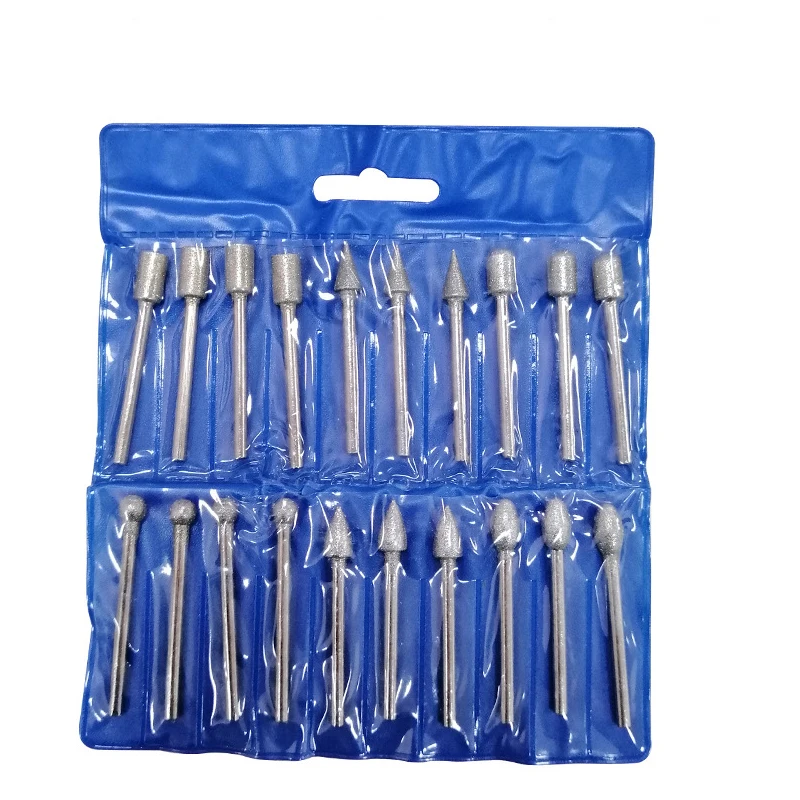 

Набор насадок для дрели Dremel, комплект из 20 алмазных шлифовальных насадок с хвостовиком 3 мм