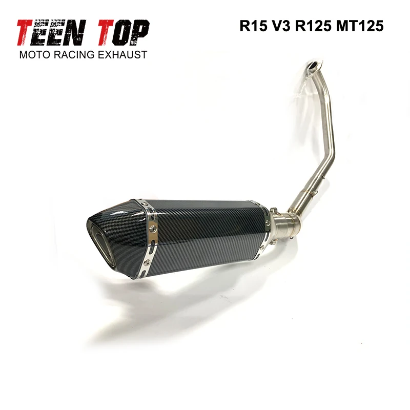 

Выхлопная система для мотоцикла, выхлопная труба для Yamaha YZF-R15 R125, MT125, MT-15 V3, R125, 2008, 2019, выхлопная труба