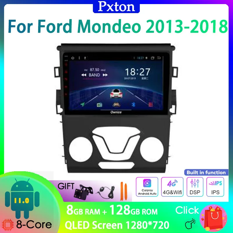 

Мультимедийный плеер для Ford Mondeo 2013-2018 Carplay Auto 8G + 128G 4G WIFI DSP Head