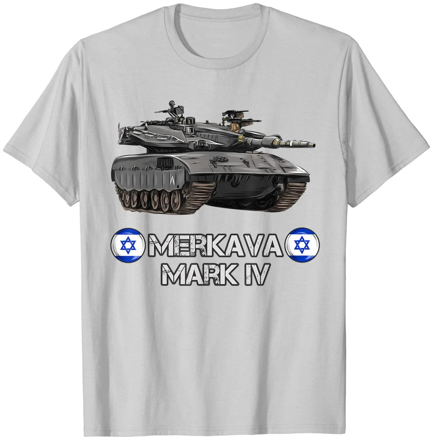 Армия Израиля IDF Merkava Mark 4 футболка Main Battle Tank 100% хлопок с круглым вырезом летняя